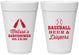 Personalized Baby Shower 16 oz Foam Cups - Baseball Beer Diapers | 90132