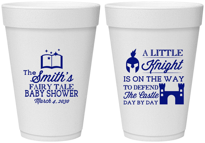 Personalized Baby Shower 16 oz Foam Cups - Little Knight | 90175