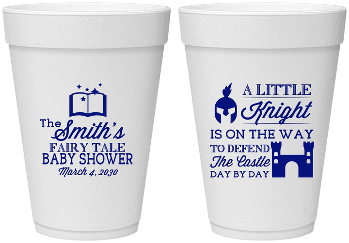 Personalized Baby Shower 16 oz Foam Cups - Little Knight | 90175