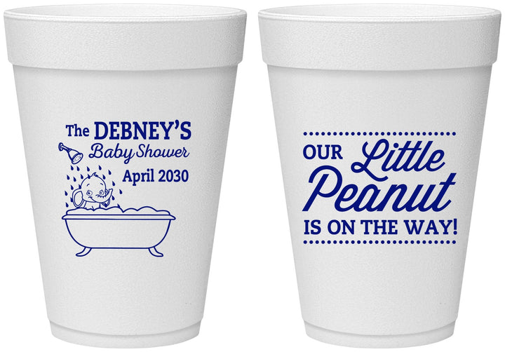 Personalized Baby Shower 16 oz Foam Cups - Little Peanut | 90180