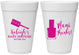 Personalized Baby Shower 16 oz Foam Cups - Mani Thanks | 90184