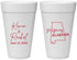 Personalized Wedding 20 oz Foam Cups - Alabama | 100