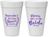 Personalized Bridal Shower 20 oz Foam Cups - Cheers To The Bride | 100014