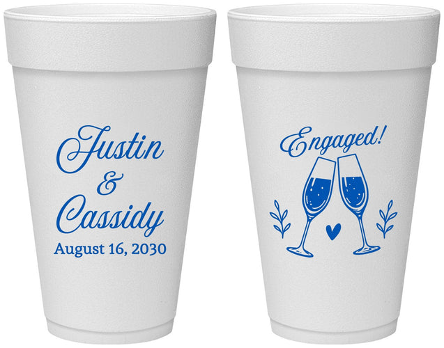 Personalized Engagement 20 oz Foam Cups - Engaged | 10013