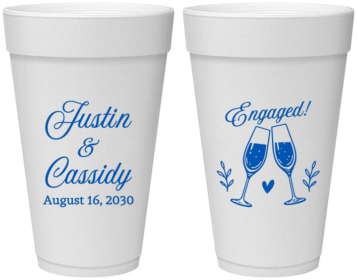 Personalized Engagement 20 oz Foam Cups - Engaged | 10013