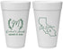 Personalized Wedding 20 oz Foam Cups - California | 104