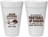 Personalized Bar Mitzvah 20 oz Foam Cups - 13th Birthday Football | 110003