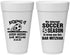 Personalized Bar Mitzvah 20 oz Foam Cups - 13th Birthday Soccer | 110009