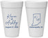 Personalized Wedding 20 oz Foam Cups - Indiana | 113