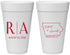 Personalized Wedding 20 oz Foam Cups - Iowa | 114