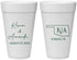Personalized Wedding 20 oz Foam Cups - Oklahoma | 135
