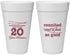 Personalized Class Reunion 20 oz Foam Cups - Class Of 2007 20 Year | 140011