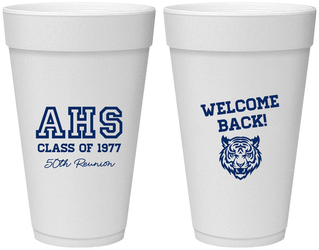 Personalized Class Reunion 20 oz Foam Cups - Class Of 1977 50 Year | 140014