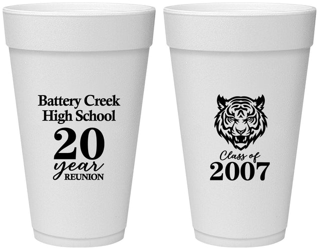 Personalized Class Reunion 20 oz Foam Cups - Class Of 2007 20 Year | 140016
