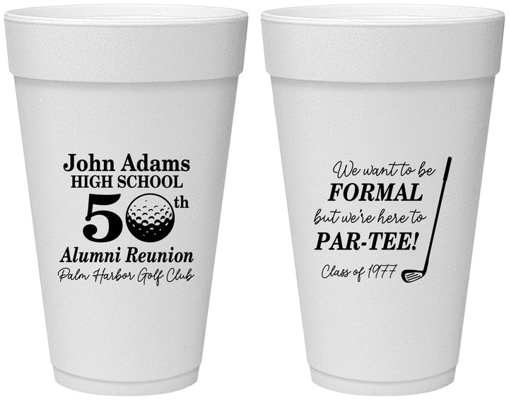 Personalized Class Reunion 20 oz Foam Cups - Class Of 1977 50 Year | 140024