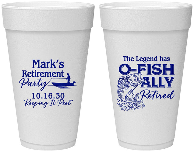 Personalized Retirement 20 oz Foam Cups - Ofishally Retired | 150008