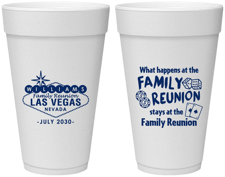 Personalized Family Reunion 20 oz Foam Cups - Las Vegas | 160038