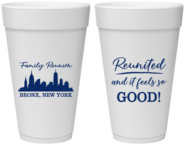 Personalized Family Reunion 20 oz Foam Cups - New York | 160039