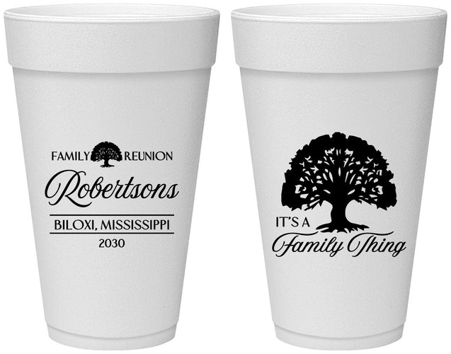 Personalized Family Reunion 20 oz Foam Cups - Tree Family Thing | 160054