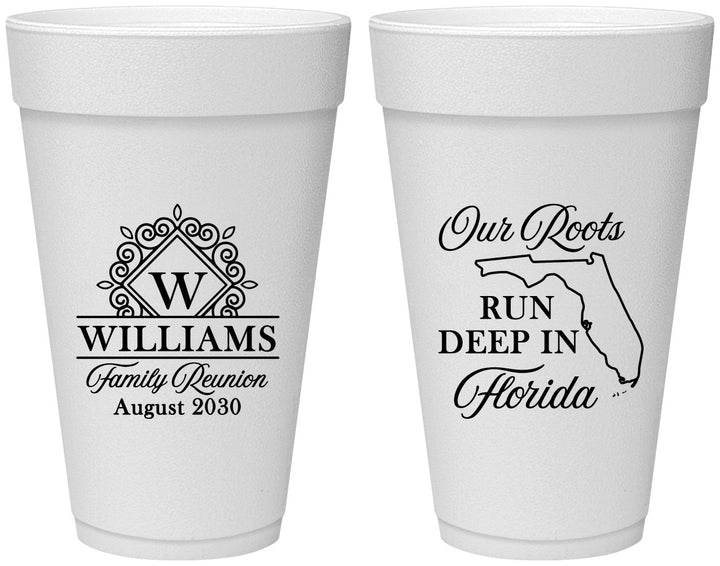 Personalized Family Reunion 20 oz Foam Cups - Florida | 160057