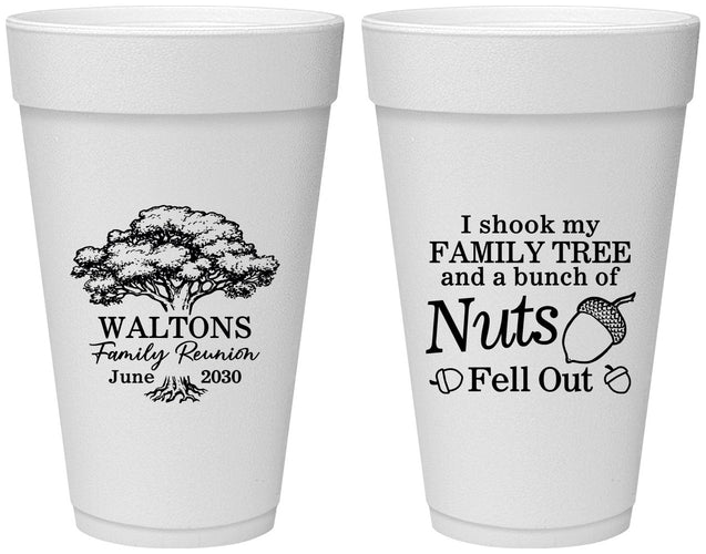 Personalized Family Reunion 20 oz Foam Cups - Tree | 160058