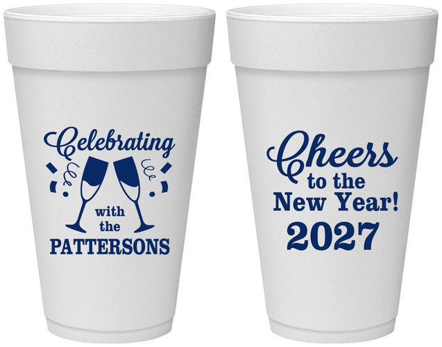 Personalized New Years 20 oz Foam Cups - 2027 Cheers | 170011