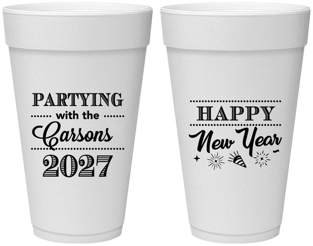 Personalized New Years 20 oz Foam Cups - 2027 Nye | 170016