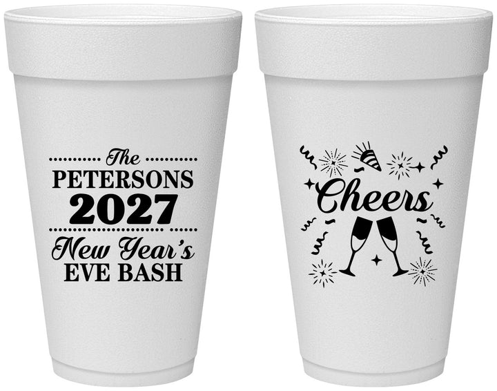 Personalized New Years 20 oz Foam Cups - 2027 Cheers | 170017