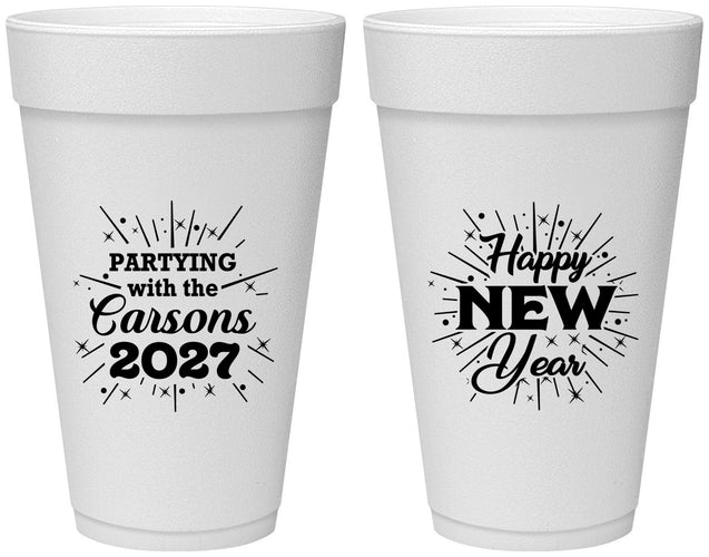 Personalized New Years 20 oz Foam Cups - 2027 Nye | 170020