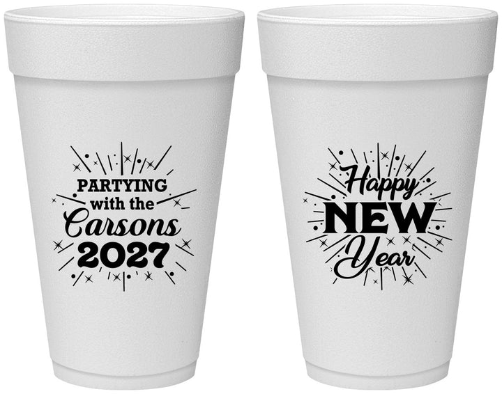 Personalized New Years 20 oz Foam Cups - 2027 Nye | 170020