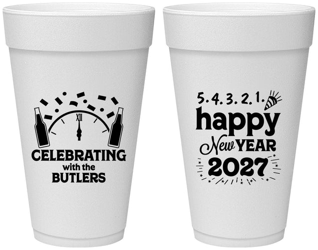 Personalized New Years 20 oz Foam Cups - 2027 Countdown | 170021
