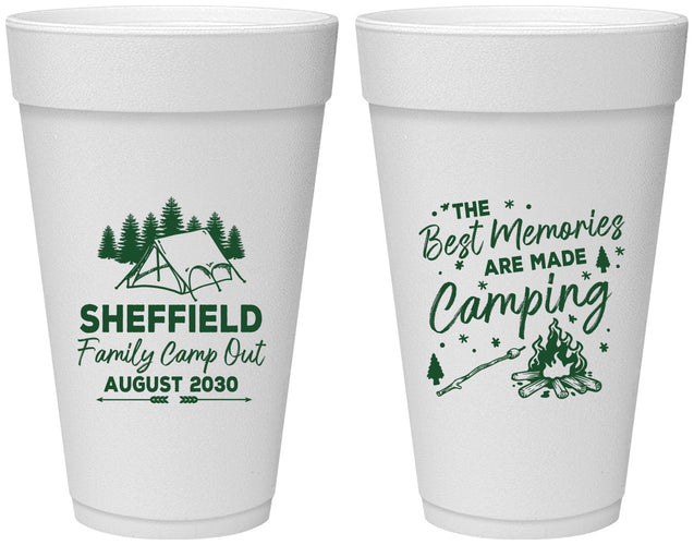 Personalized Family Vacation 20 oz Foam Cups - Camping Park | 180015