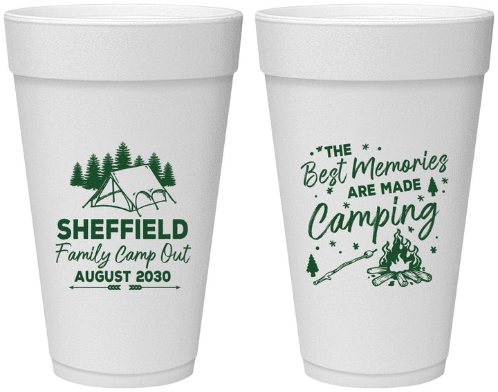 Personalized Family Vacation 20 oz Foam Cups - Camping Park | 180015