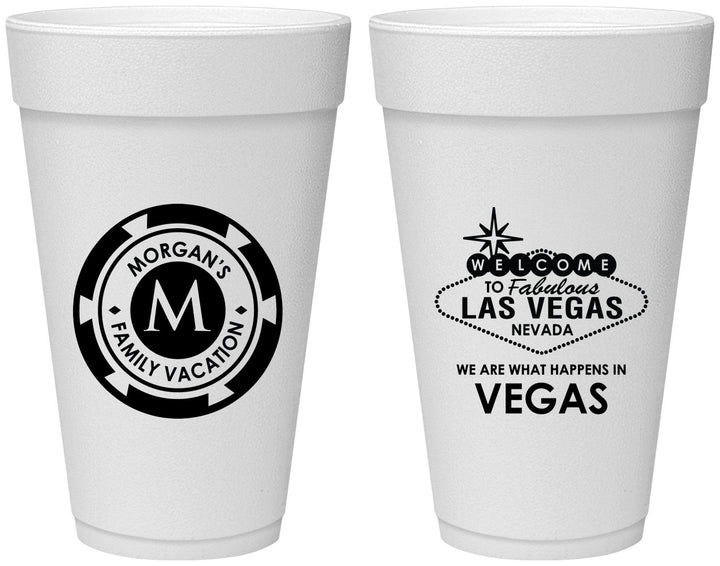 Personalized Family Vacation 20 oz Foam Cups - Las Vegas | 180049