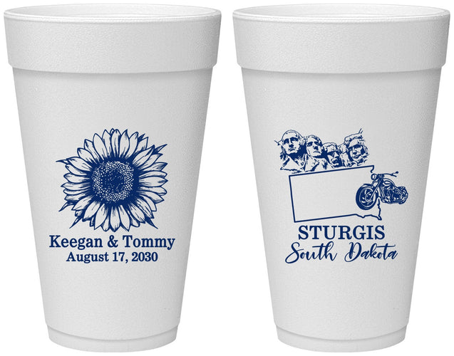 Personalized Wedding 20 oz Foam Cups - South Dakota | 190