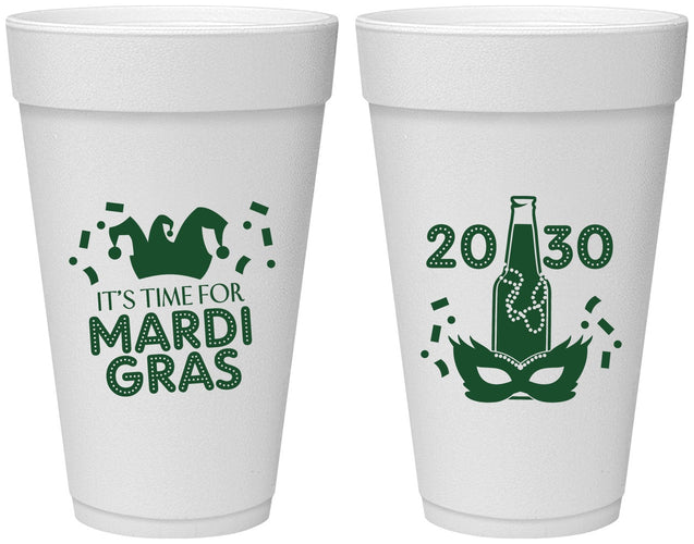 Personalized Mardi Gras 20 oz Foam Cups - New Orleans | 190003