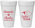 Personalized Wedding 20 oz Foam Cups - Texas | 192