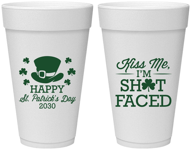 Personalized St Patricks Day 20 oz Foam Cups - Leprechaun | 200009