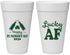 Personalized St Patricks Day 20 oz Foam Cups - Lucky Af | 200017