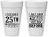 Personalized Birthday 20 oz Foam Cups - 25th | 20054