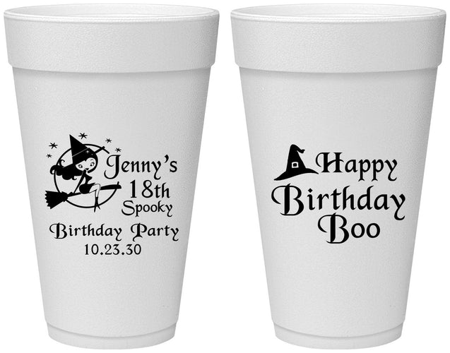 Personalized Birthday 20 oz Foam Cups - 18th Halloween | 20081