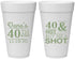 Personalized Birthday 20 oz Foam Cups - 40th | 20086