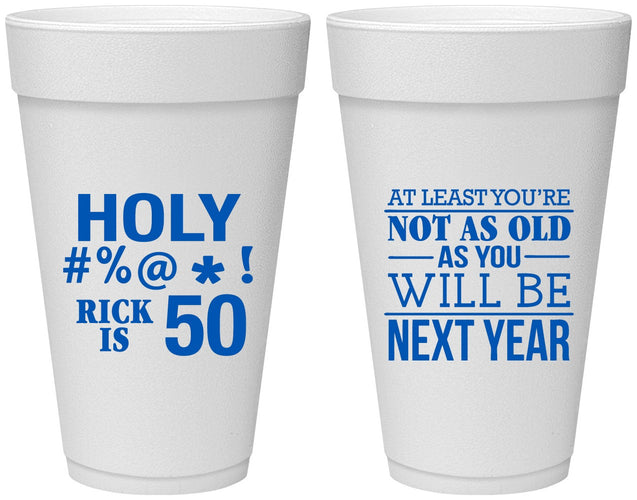 Personalized Birthday 20 oz Foam Cups - 50th | 20120
