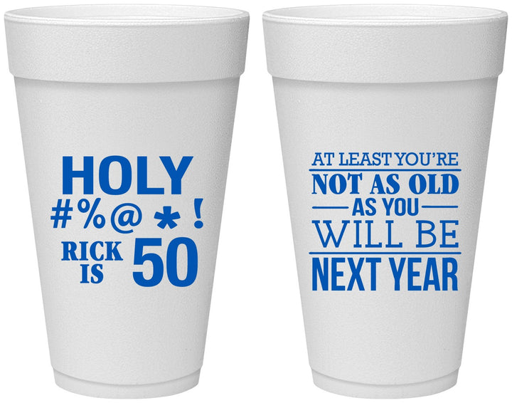 Personalized Birthday 20 oz Foam Cups - 50th | 20120
