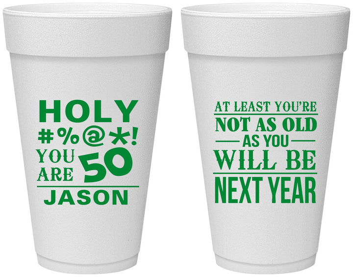 Personalized Birthday 20 oz Foam Cups - 50th | 20122