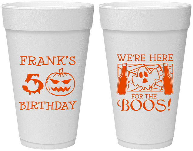 Personalized Birthday 20 oz Foam Cups - 50th Halloween | 20157