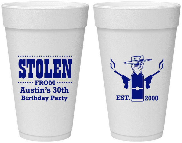 Personalized Birthday 20 oz Foam Cups - 30th | 20194