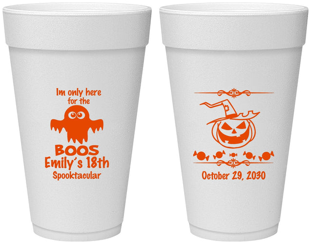 Personalized Birthday 20 oz Foam Cups - 18th Halloween | 20199
