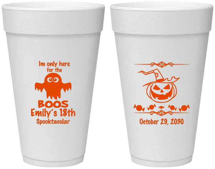 Personalized Birthday 20 oz Foam Cups - 18th Halloween | 20199