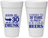 Personalized Birthday 20 oz Foam Cups - Cheers To 30 Years | 20219